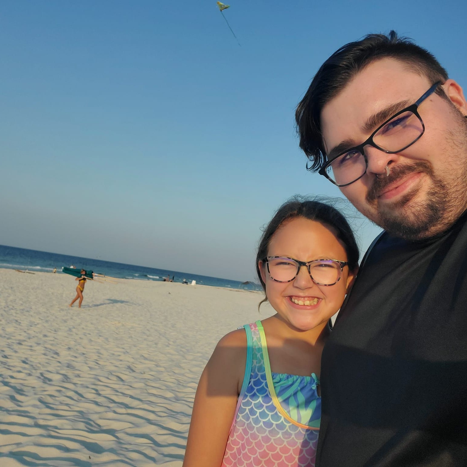 My sister Lily and I at the beach