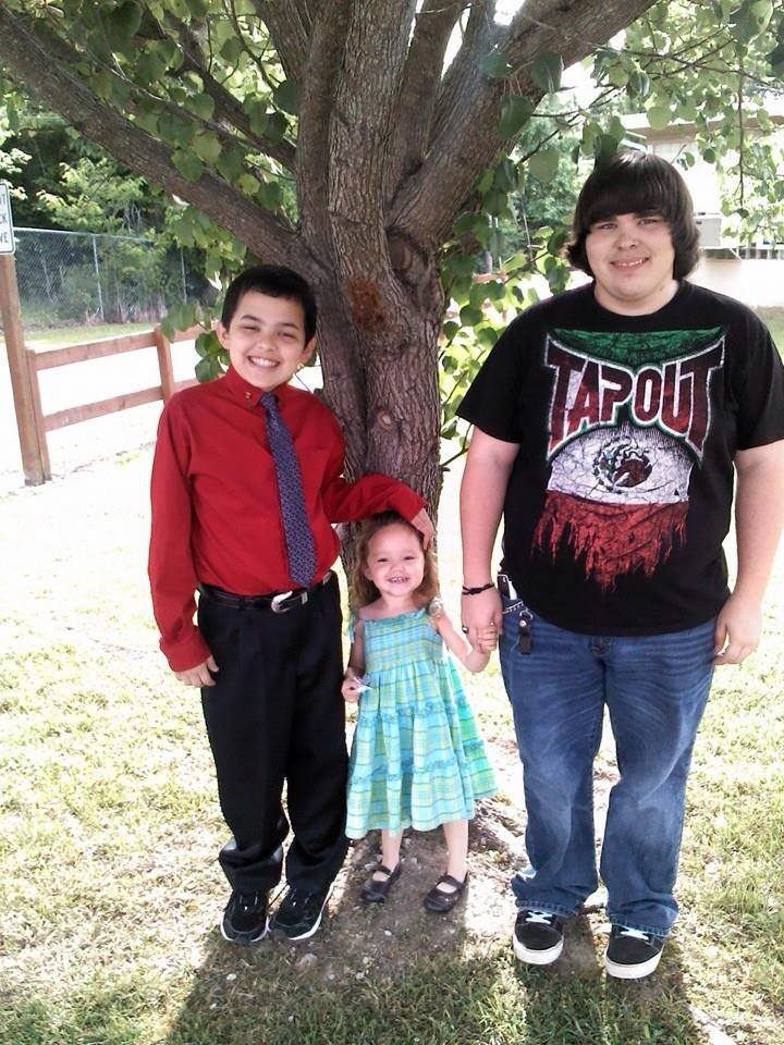 A picture of my siblings and I while I was in high school